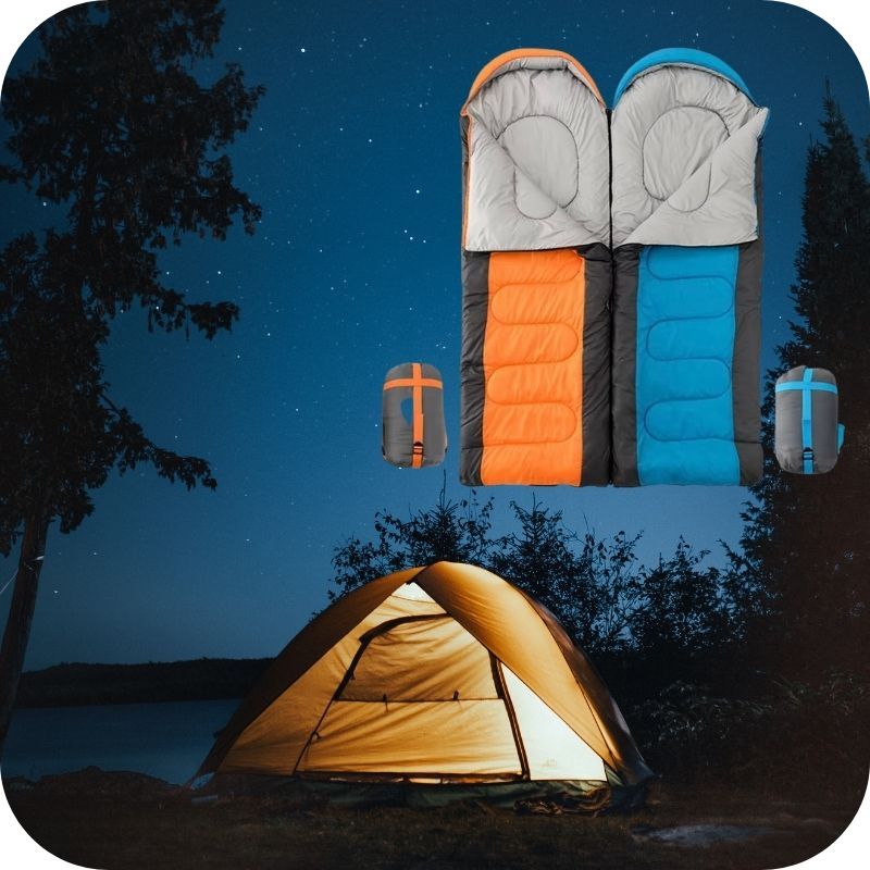 Sac de Couchage Camping 3 Saisons| DFOX 210T™ 1.4kg