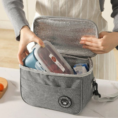 Sac isotherme repas gris 