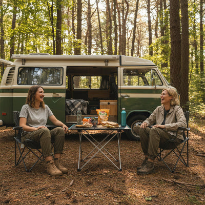 table camping en foret