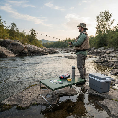 table pliante pour la pêche et le camping