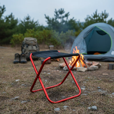 tabouret rouge camping