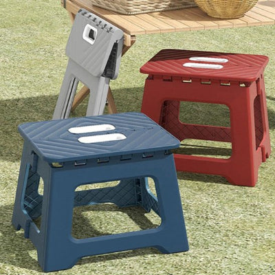 tabouret pliable rouge et vert 