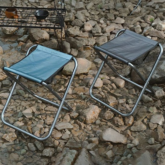 tabouret pliable vert & noir 