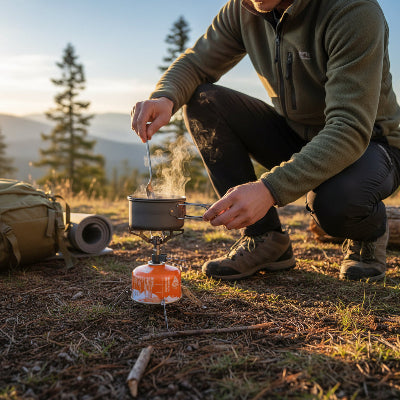 trepied gaz cuisine outdoor