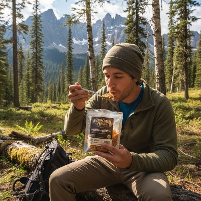 vaisselle camping en foret 